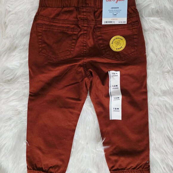 NWT Children's Cat & Jack Stretch Jogger, Rust Color, 18mos - Picture 2 of 8